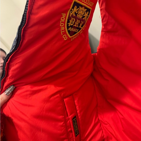 Ralph Lauren Red Puffer Vest REVERSABLE - Picture 5 of 8